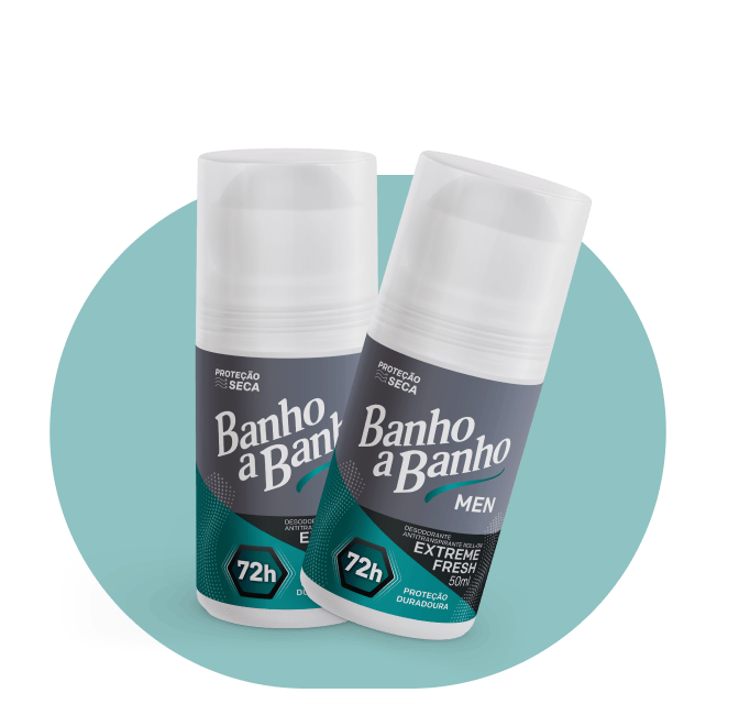 Desodorante Antitranspirante Roll-on Masculino Banho a Banho: Extreme Fresh