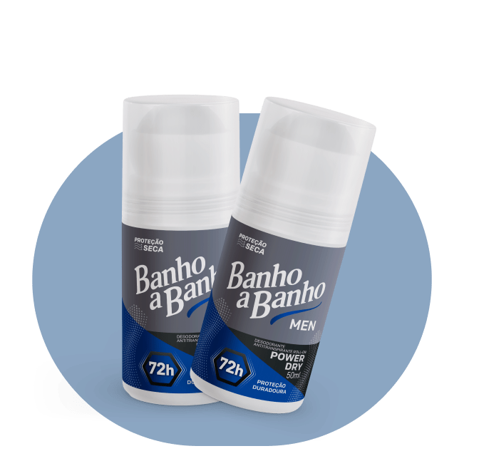Desodorante Antitranspirante Roll-on Masculino Banho a Banho: Power Dry