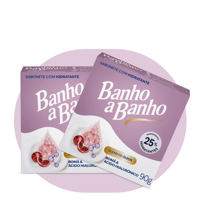 Sabonete em Barra Banho a Banho: Romã & Ácido Hialurônico